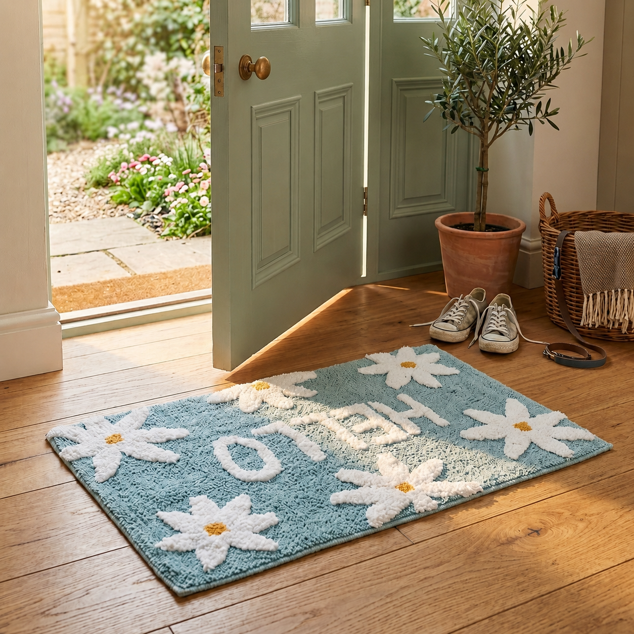 Hello Daisy Door Mat